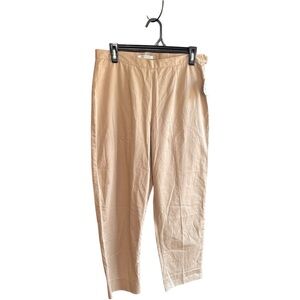 NWT Talbots Collection stretch tan side zipper ankle pants Sz 10